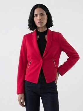 WD.NY Bright Fuchsia Pink  Cropped Blazer Jacket